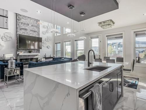 1448 25 Street, Edmonton, AB - Indoor Photo Showing Kitchen With Double Sink With Upgraded Kitchen