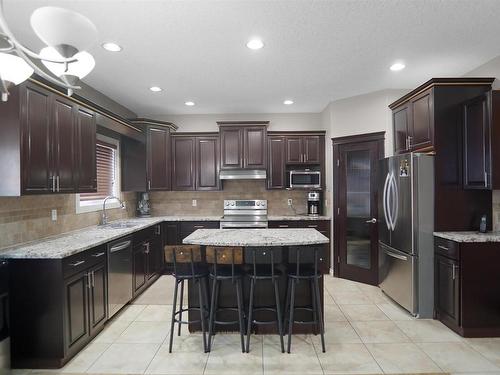 17043 71 Street, Edmonton, AB - Indoor Photo Showing Kitchen With Double Sink