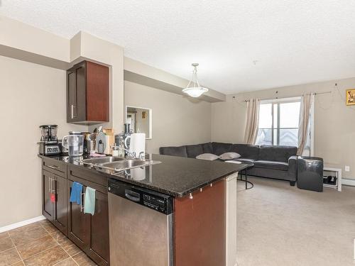 319 270 Mcconachie Drive, Edmonton, AB - Indoor Photo Showing Kitchen With Double Sink