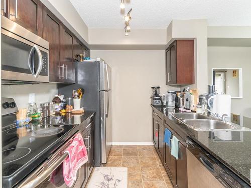 319 270 Mcconachie Drive, Edmonton, AB - Indoor Photo Showing Kitchen With Stainless Steel Kitchen With Double Sink