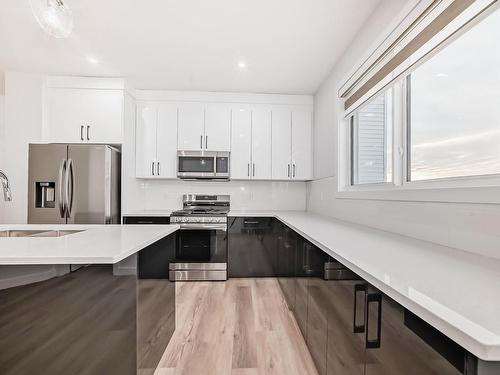 4120 66 Street, Beaumont, AB - Indoor Photo Showing Kitchen With Upgraded Kitchen