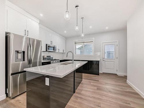 4120 66 Street, Beaumont, AB - Indoor Photo Showing Kitchen With Upgraded Kitchen