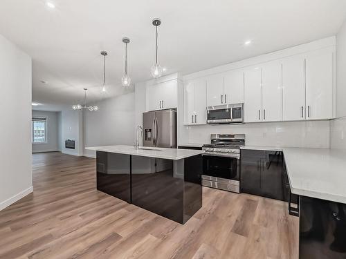 4120 66 Street, Beaumont, AB - Indoor Photo Showing Kitchen With Upgraded Kitchen