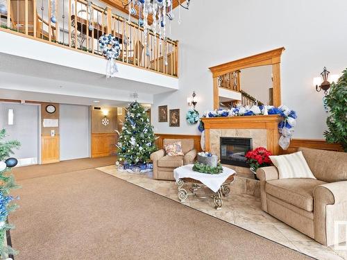 410 51 Eldorado Drive, St. Albert, AB - Indoor Photo Showing Living Room With Fireplace