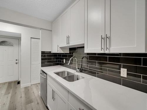 21E Meadowlark Village, Edmonton, AB - Indoor Photo Showing Kitchen With Double Sink