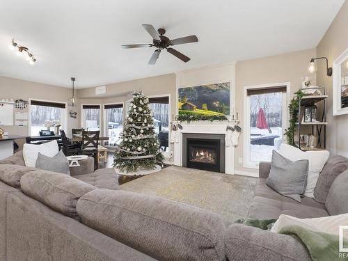 21-42011 Twp Rd 624, Rural Bonnyville M.D., AB - Indoor Photo Showing Living Room With Fireplace