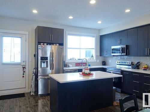 2206 8530 94 Street, Fort Saskatchewan, AB - Indoor Photo Showing Kitchen With Stainless Steel Kitchen With Upgraded Kitchen