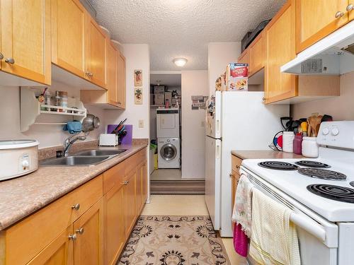 203 51 Brown Street, Stony Plain, AB - Indoor Photo Showing Kitchen With Double Sink