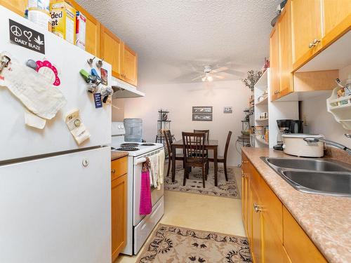 203 51 Brown Street, Stony Plain, AB - Indoor Photo Showing Kitchen With Double Sink