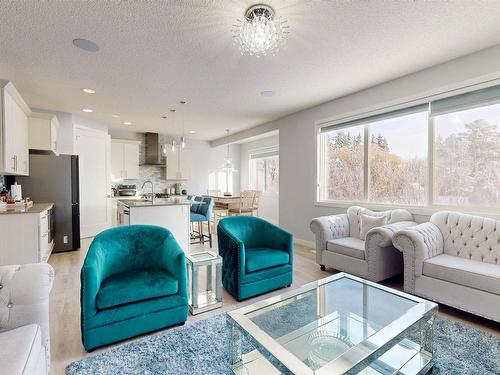 215 Glenridding Ravine Rd, Edmonton, AB - Indoor Photo Showing Living Room