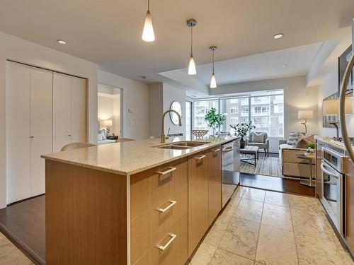 303 2510 109 Street, Edmonton, AB - Indoor Photo Showing Kitchen With Double Sink With Upgraded Kitchen