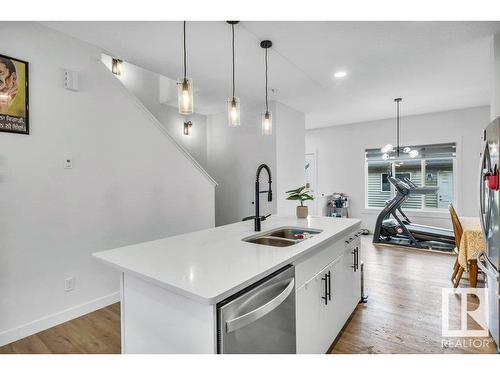 20738 99B Avenue, Edmonton, AB - Indoor Photo Showing Kitchen With Double Sink With Upgraded Kitchen