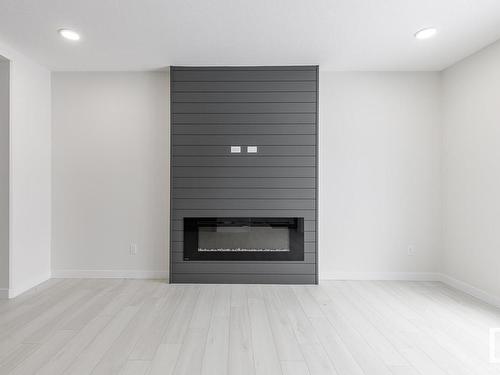 22 Chambery Crescent, St. Albert, AB - Indoor Photo Showing Living Room With Fireplace