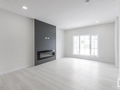 22 Chambery Crescent, St. Albert, AB - Indoor Photo Showing Living Room With Fireplace