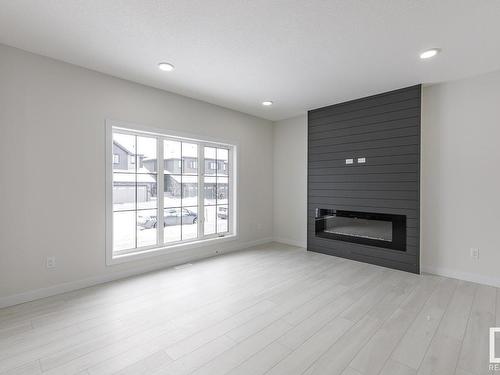 26 Chambery Crescent, St. Albert, AB - Indoor Photo Showing Living Room With Fireplace