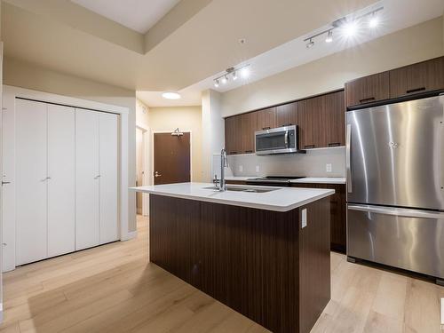 1306 10410 102 Avenue, Edmonton, AB - Indoor Photo Showing Kitchen With Double Sink