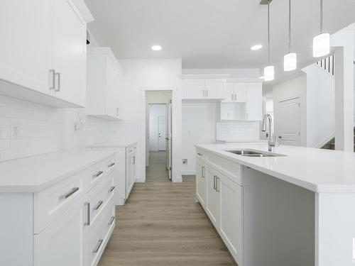 7135 177 Avenue, Edmonton, AB - Indoor Photo Showing Kitchen With Double Sink With Upgraded Kitchen