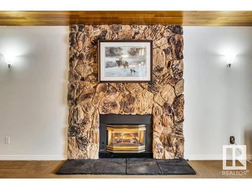 41 Wheatstone Crescent, St. Albert, AB - Indoor Photo Showing Living Room With Fireplace