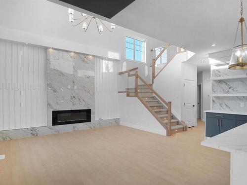 22143 81 Avenue Nw, Edmonton, AB - Indoor With Fireplace