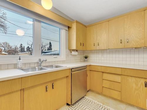 5719 114A Street, Edmonton, AB - Indoor Photo Showing Kitchen With Double Sink