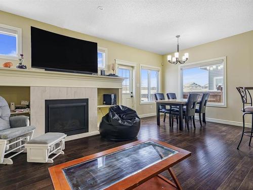 2304 Casey Crescent, Edmonton, AB - Indoor Photo Showing Living Room With Fireplace