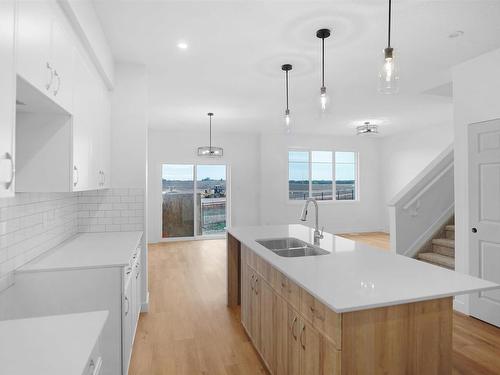 22829 82A Avenue, Edmonton, AB - Indoor Photo Showing Kitchen With Double Sink