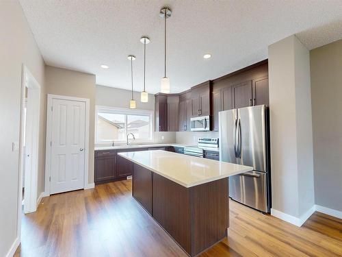 3704 2 St, Edmonton, AB - Indoor Photo Showing Kitchen With Stainless Steel Kitchen With Upgraded Kitchen