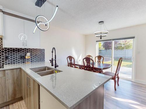 503 89 St, Edmonton, AB - Indoor Photo Showing Kitchen With Double Sink With Upgraded Kitchen