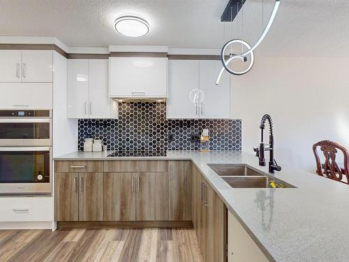 503 89 St, Edmonton, AB - Indoor Photo Showing Kitchen With Double Sink With Upgraded Kitchen