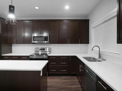 12212 124 Street, Edmonton, AB - Indoor Photo Showing Kitchen With Double Sink With Upgraded Kitchen