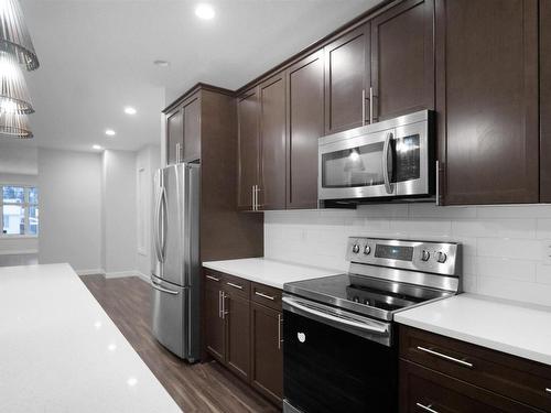 12212 124 Street, Edmonton, AB - Indoor Photo Showing Kitchen With Stainless Steel Kitchen With Upgraded Kitchen