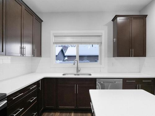 12212 124 Street, Edmonton, AB - Indoor Photo Showing Kitchen With Double Sink