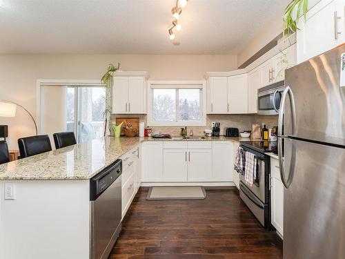 304 10524 77 Avenue, Edmonton, AB - Indoor Photo Showing Kitchen With Stainless Steel Kitchen With Upgraded Kitchen