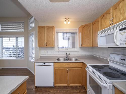 417 2420 108 Street Nw, Edmonton, AB - Indoor Photo Showing Kitchen With Double Sink