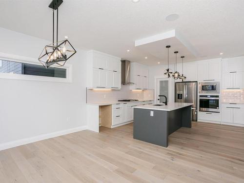 202 Edgewater Circle, Leduc, AB - Indoor Photo Showing Kitchen With Upgraded Kitchen