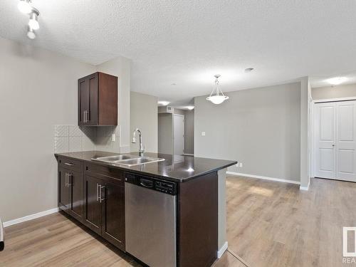 337 3315 James Mowatt Trail, Edmonton, AB - Indoor Photo Showing Kitchen With Double Sink