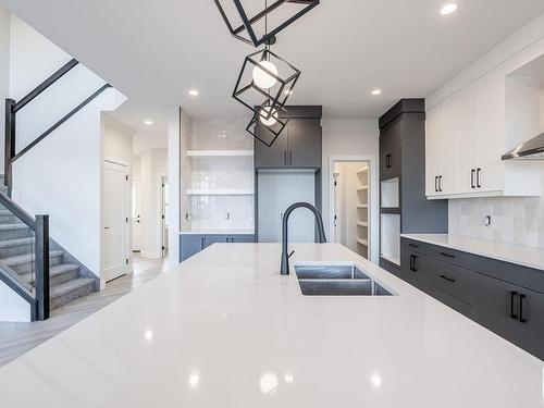 8616 181 Avenue, Edmonton, AB - Indoor Photo Showing Kitchen With Double Sink