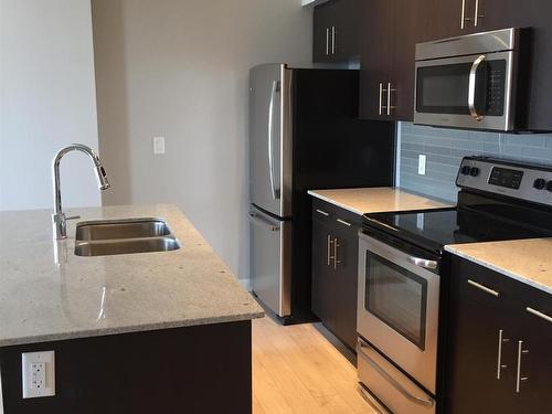 2203 10226 104 Street, Edmonton, AB - Indoor Photo Showing Kitchen With Stainless Steel Kitchen With Double Sink