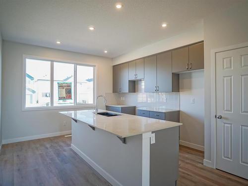 21 Westpark Drive, Fort Saskatchewan, AB - Indoor Photo Showing Kitchen With Double Sink