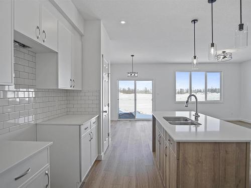 7244 182 Avenue, Edmonton, AB - Indoor Photo Showing Kitchen With Double Sink With Upgraded Kitchen