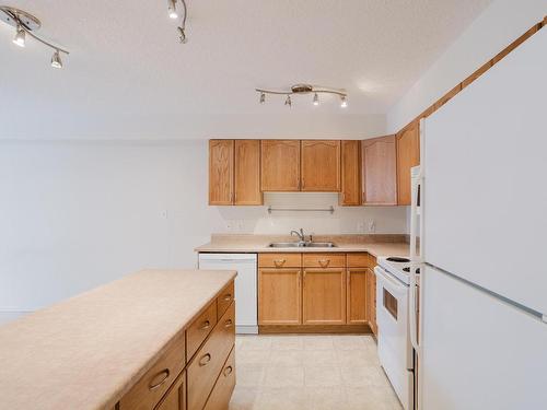 209 10311 111 Street, Edmonton, AB - Indoor Photo Showing Kitchen With Double Sink