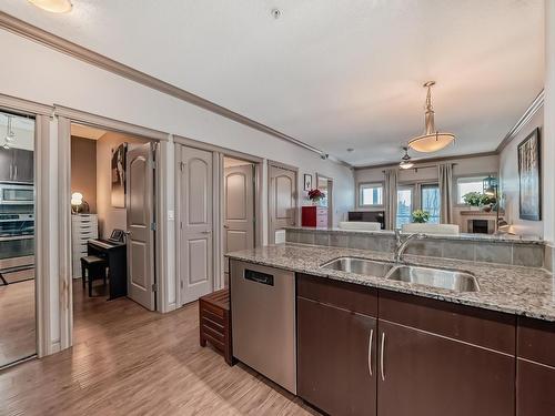 344 10121 80 Avenue, Edmonton, AB - Indoor Photo Showing Kitchen With Double Sink