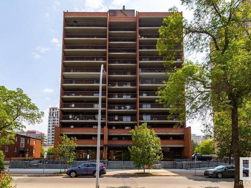 1302 9917 110 Street, Edmonton, AB - Outdoor With Balcony With Facade