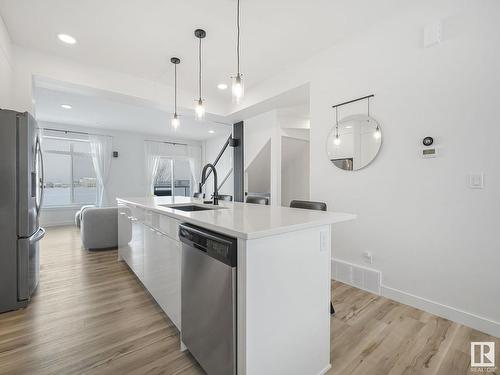 35 1010 Rabbit Hill Road Sw, Edmonton, AB - Indoor Photo Showing Kitchen With Stainless Steel Kitchen With Upgraded Kitchen