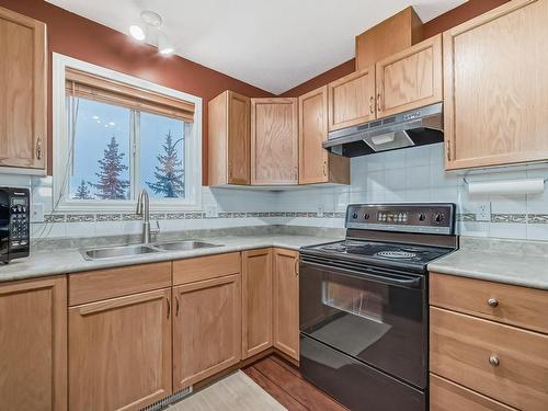 28 225 Blackburn E, Edmonton, AB - Indoor Photo Showing Kitchen With Double Sink