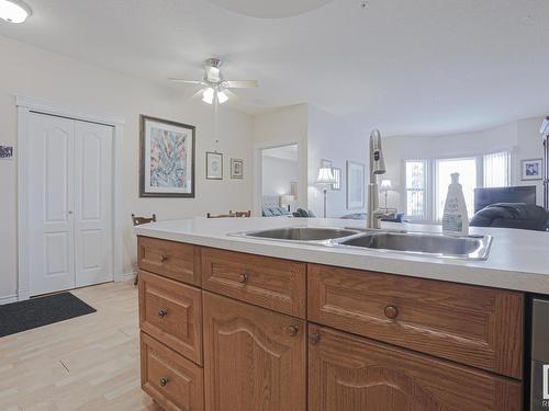 112 14259 50 Street, Edmonton, AB - Indoor Photo Showing Kitchen With Double Sink