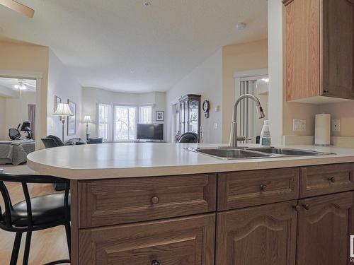 112 14259 50 Street, Edmonton, AB - Indoor Photo Showing Kitchen With Double Sink