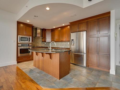 503 10035 Saskatchewan Drive, Edmonton, AB - Indoor Photo Showing Kitchen With Stainless Steel Kitchen