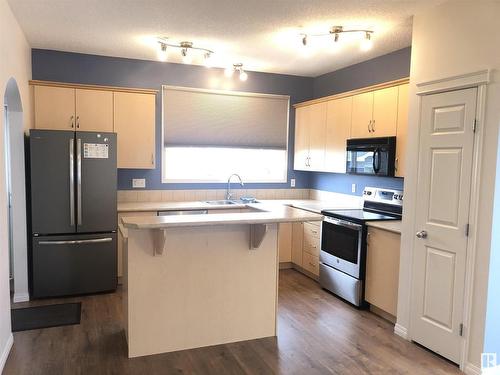 1528 76 Street, Edmonton, AB - Indoor Photo Showing Kitchen With Stainless Steel Kitchen With Double Sink