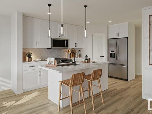 18908 29 Avenue, Edmonton, AB - Indoor Photo Showing Kitchen With Upgraded Kitchen